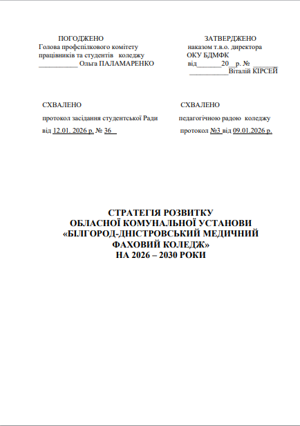 Стратегія розвитку БДМФК
